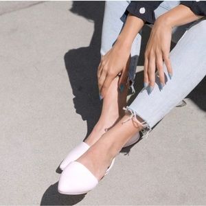 Womens Audrey Flats in Milk Pink